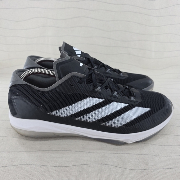 Adidas Mens Adizero Impact Turf Trainers Black White Baseball Shoes IH2645 Sz 10 - Picture 1 of 11